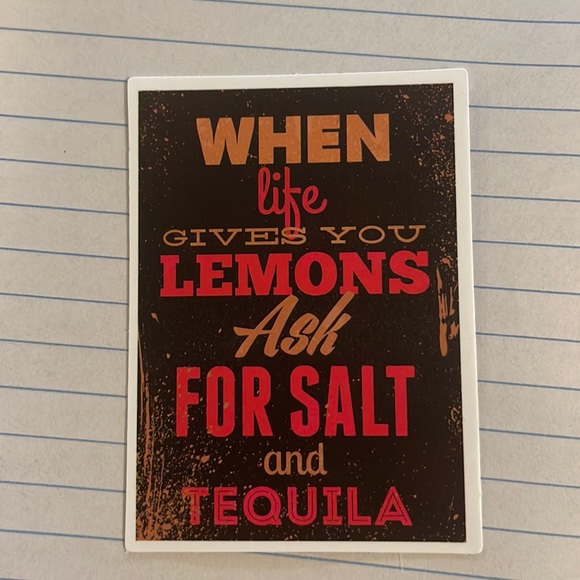 Art Stickers When Life Gives You Lemons Ask For Salt And Tequila